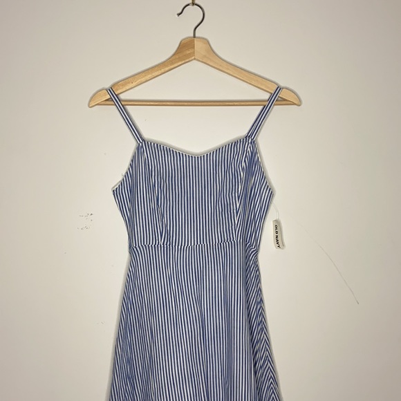 Old Navy Fit and Flare Striped Tank Dress with Ruffle Hem - Picture 3 of 12